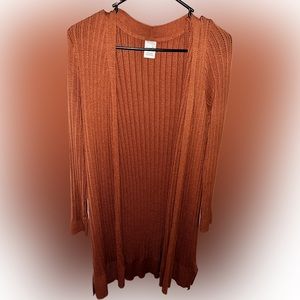 Burnt orange long cardigan